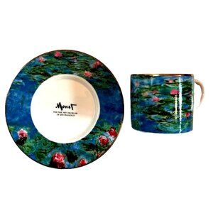 Claude Monte - Lily Pond Print  - Espresso Cup & Saucer by Fine Art Museum of SF